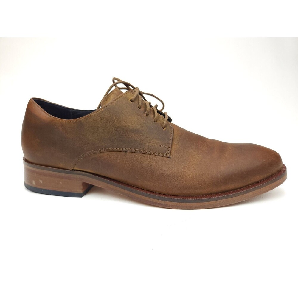 Cole Haan C21117 Men's Brown Leather Lace Up Dress Shoes Size US 10 M